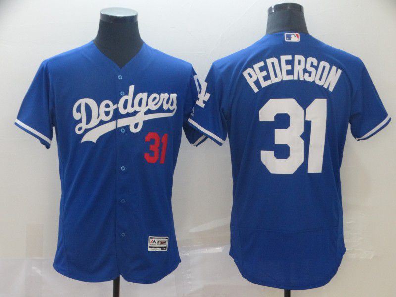 Men Los Angeles Dodgers 31 Pederson Blue Elite MLB Jersey